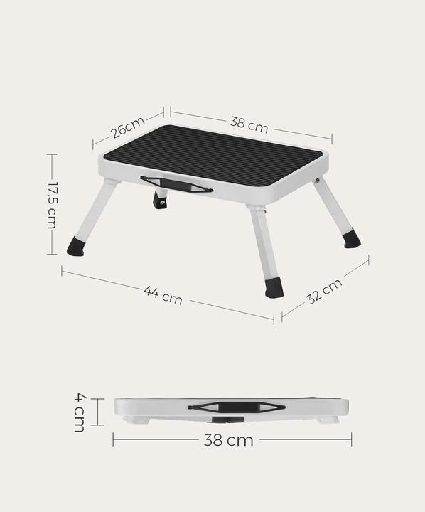 Produktbild Songmics Trittleiter (Klapptritt, 44 cm)