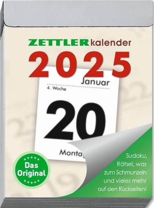 Image du produit Calendrier journalier détachable 2025 M, 5,4x7,2cm, calendrier détachable avec Sudokus, recettes et (Allemand)
