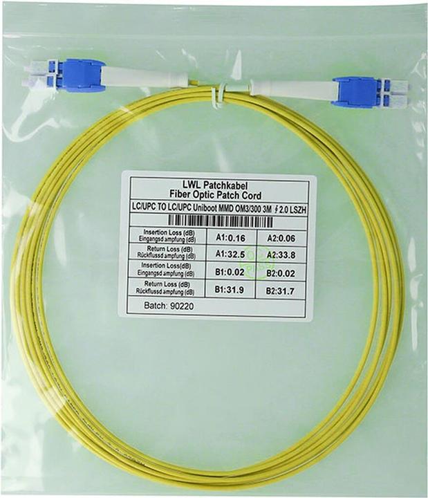Actual product image CBO Duplex fibre optic patch cable LC Uniboot-LC Uniboot Singlemode 5 metres (5 m)