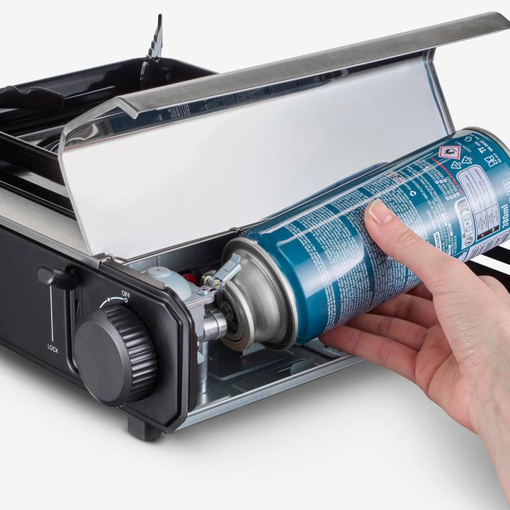 Actual product image Quechua Gaskocher 1 Kochstelle Piezozündung Camping - 100 2.200 W