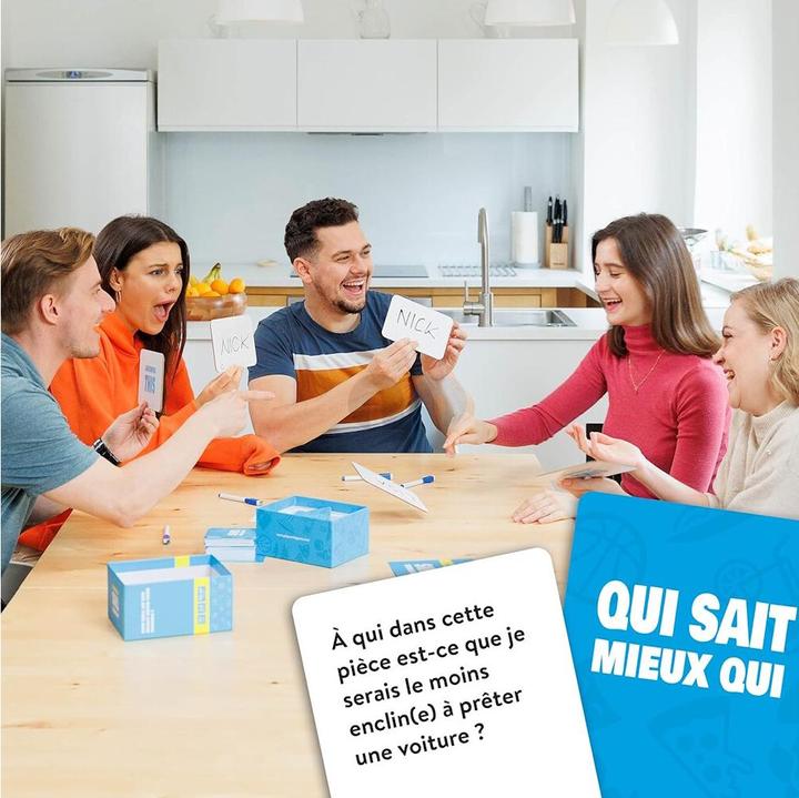 Immagine prodotto The World Game Qui sait mieux qui - Amis (Francese)