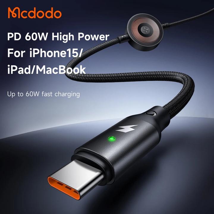 Produktbild Mcdodo 2 in 1 Set USB-C auf USB-C Ladekabel & Wireless Ladegerät für Apple Watch (1.50 m, USB 3.2 Gen 1)