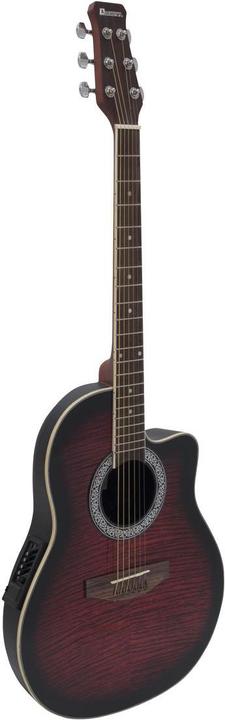 Dimavery RB-300 Roundback (Halbakustik Gitarre, Fichte, Walnuss)