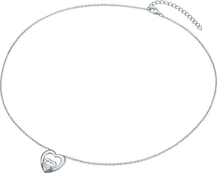 Immagine prodotto Rafaela Donata Catena da donna con cuore in argento con zirconia cubica da 40,0 cm + 5,0 cm di estensione - 33750 (Argento, 40 - 45 cm)