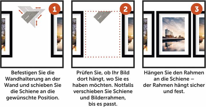 Produktbild Die Höhle der Löwen Flexylot Bildaufhängung Basic 3er-Set