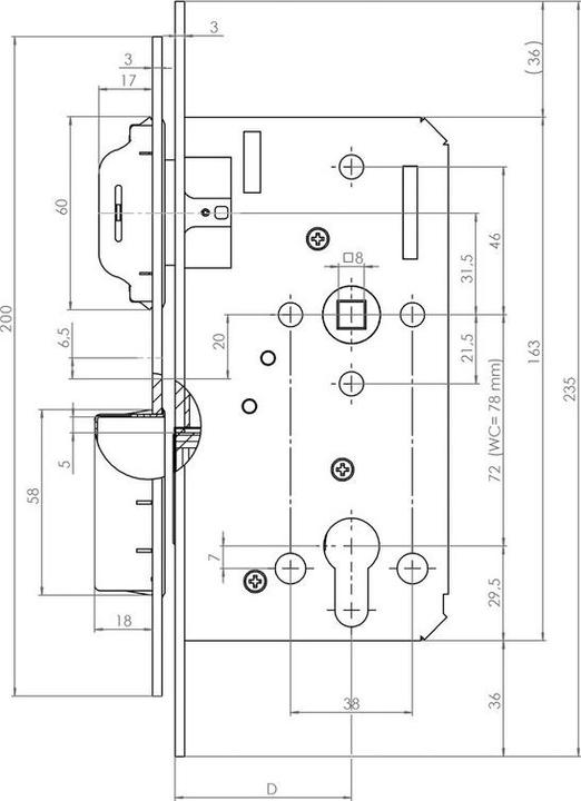 Produktbild KFV Magnet-Einsteckschl+AMMAtg-sser 116 (Einsteckschloss)