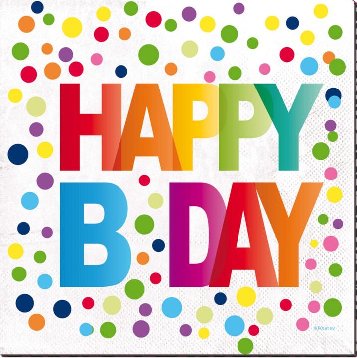 Folat Geburtstag (20 x, 33 x 33 cm)