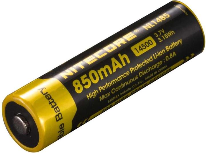 Actual product image Nitecore Li-Ion battery type 14500 - 850mAh - NL1485