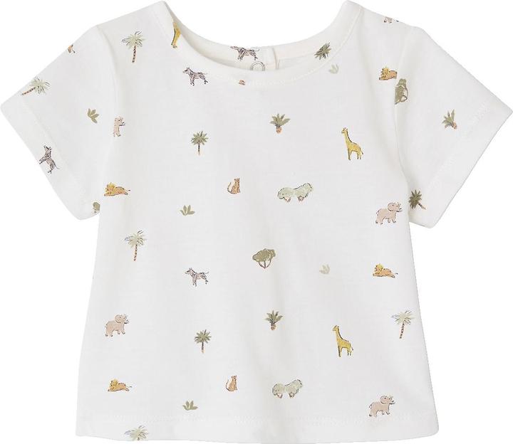 Vertbaudet Baby-Set: Bedrucktes T-Shirt & gestreifte Shorts (62)