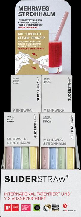 Produktbild SliderStraw Display Trinkhalme 32 Set 2 Grössen