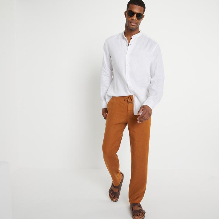 Produktbild La Redoute Collections Gerades Leinenhemd Signature mit Stehkragen (L)
