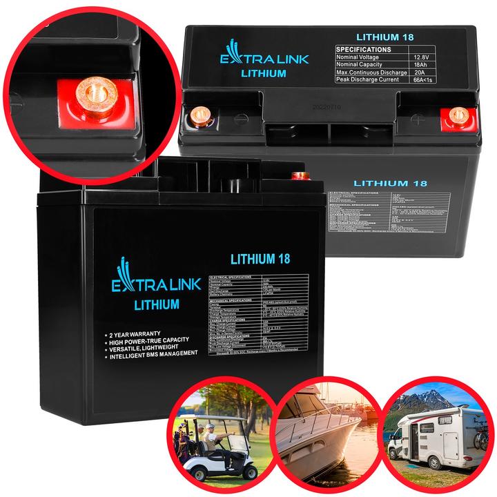 Produktbild Extralink EX.30417 industrial rechargeable battery Lithium Iron Phosphate (LiFePO4) (12.80 V, 18 Ah)