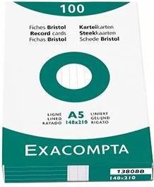 Image du produit Exacompta Fiches A8 (55 x 74 mm, 205 g/m², 100 x)