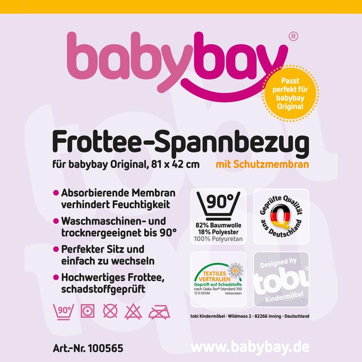 Produktbild Babybay Spannbetttuch mit Membran (43 x 81 cm)
