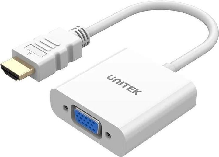 Actual product image Unitek Adapter HDMI - VGA Fullhd 60hz Biały M/F (VGA, HDMI, 1.55 cm)
