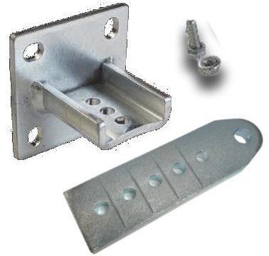 Produktbild BFT SFR B COMPLETE - verstellbarer Pfostenhalter (verschraubt) für 1 Zylinder (N735002 00001)