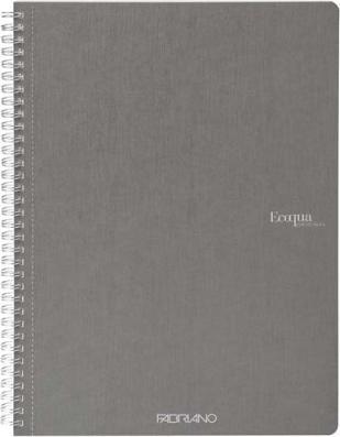 Actual product image Fabriano Notebook EcoQua spiral bound lined Antracite (A5, Lined)