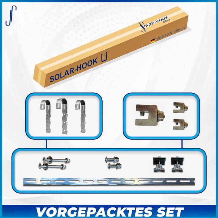 Produktbild Solar Hook Balkonkraftwerk Solarhaken eckig (Solaranlage Montagematerial)