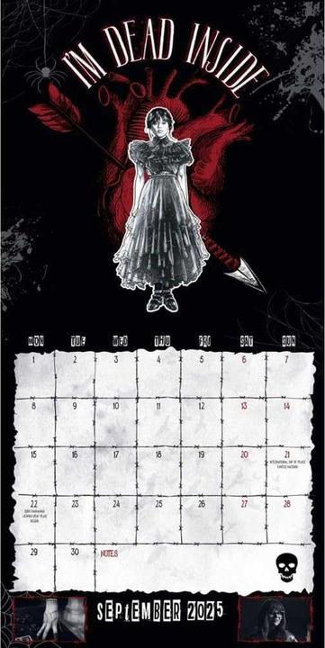 Image du produit Wednesday - Calendrier mural (30 x 30 cm)