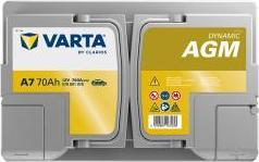 Produktbild Varta DYNAMIC AGM AGM3 12V 70 AH 760EN (A) (12 V, 70 Ah, 760 A)