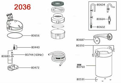 Eheim Filterbehlter mit Bolzenplatten und Elastikpuffer fr Auenfilter ecco 2036, 2235, 2236