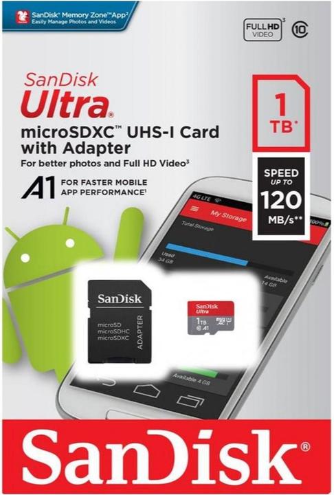 Actual product image SanDisk Ultra A1 (1000 GB, microSDXC, U1, UHS-I)