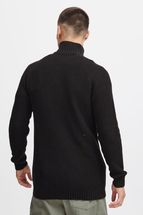 Actual product image Solid Xenos Men's Cardigan Chunky Knit Jacket With Funnel Neck Made Of 100% Cotton (XXL)