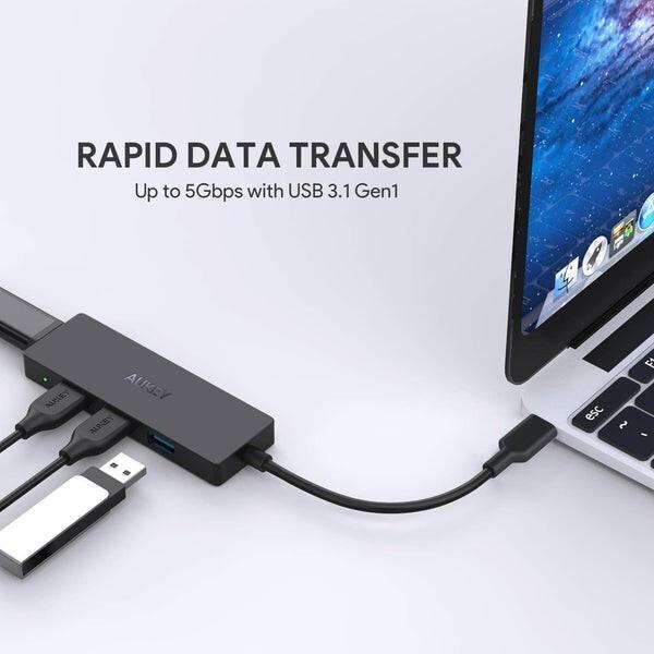 Immagine prodotto Aukey Hub di interfaccia CB-C64 Nero Grigio (USB-C, 4 Porti)