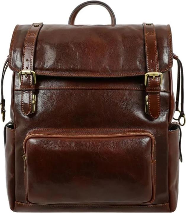 Produktbild Only-Bags.Store Cognacbrauner Lederrucksack (18 l)