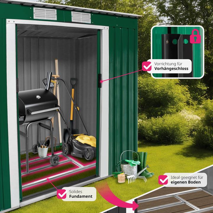 Immagine prodotto tectake Casetta da giardino con tetto inclinato