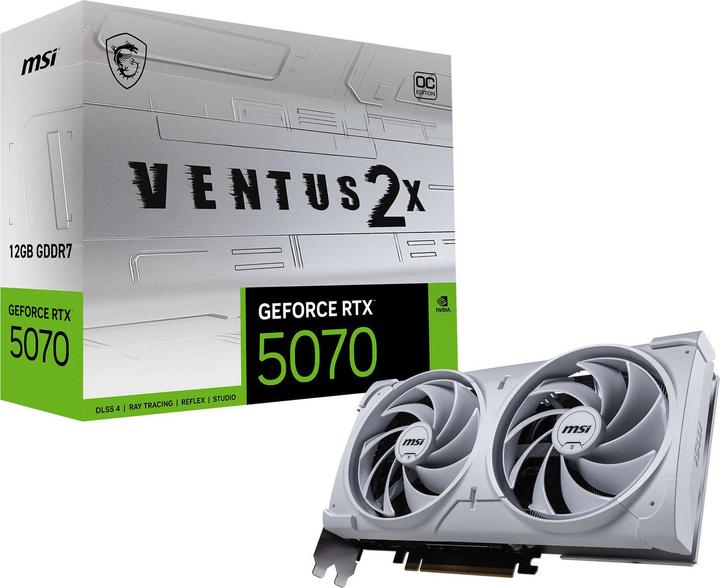 Image du produit MSI GeForce RTX 5070 VENTUS 2X OC WHITE (12 Go)