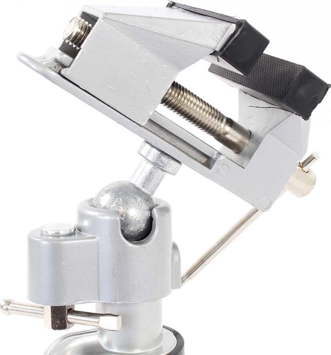 Actual product image XPOtool Mini Vice 360° Swivelling Aluminium Bench Vice with 50mm Jaw Width for Workbench Workshop (50 mm)