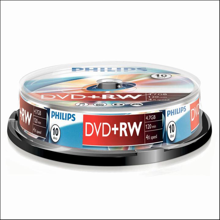 Immagine prodotto Philips 1x10 DVD+RW 4.7GB 4x SP (10 x)