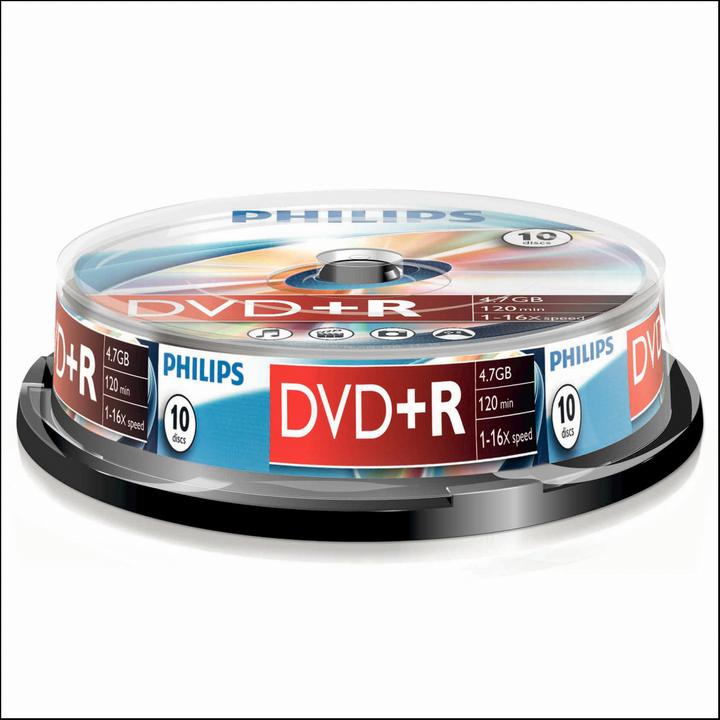 Immagine prodotto Philips 1x10 DVD+R 4.7GB 16x SP (10 x)