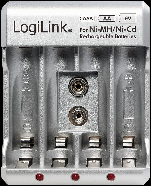 Actual product image LogiLink Battery charger (1 pcs., 9V Block, AAA, AA, Chargers without battery)