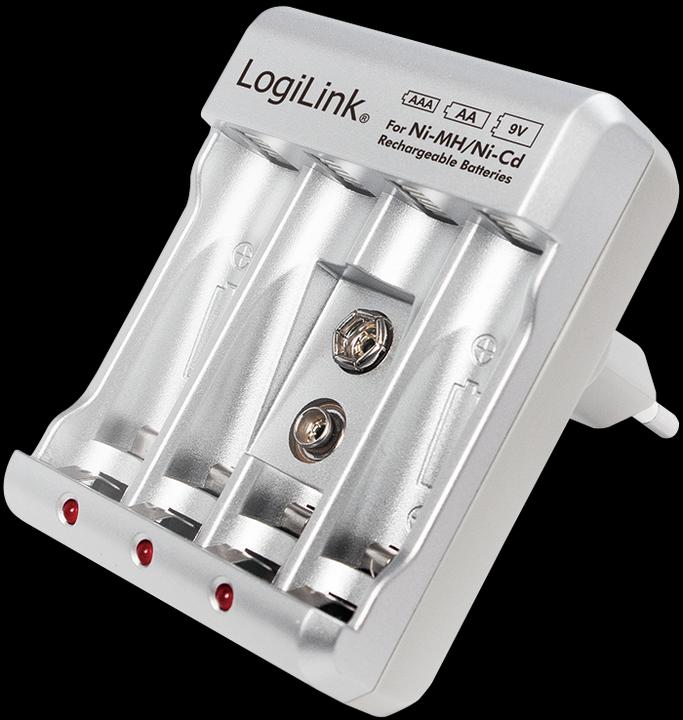 Actual product image LogiLink Battery charger (1 pcs., 9V Block, AAA, AA, Chargers without battery)