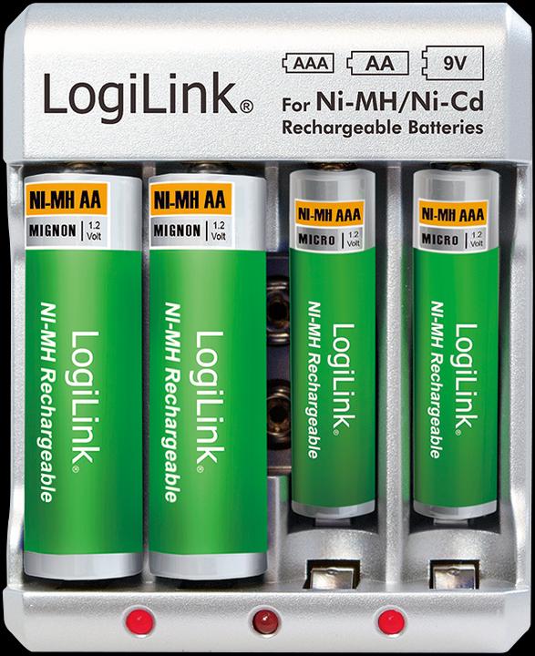 Actual product image LogiLink Battery charger (1 pcs., 9V Block, AAA, AA, Chargers without battery)