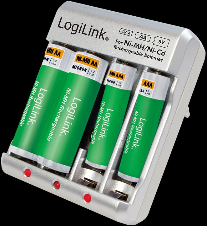 Actual product image LogiLink Battery charger (1 pcs., 9V Block, AAA, AA, Chargers without battery)