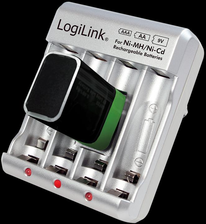 Actual product image LogiLink Battery charger (1 pcs., 9V Block, AAA, AA, Chargers without battery)