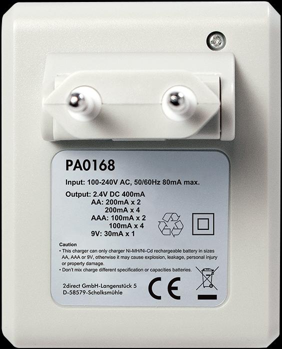 Actual product image LogiLink Battery charger (1 pcs., 9V Block, AAA, AA, Chargers without battery)