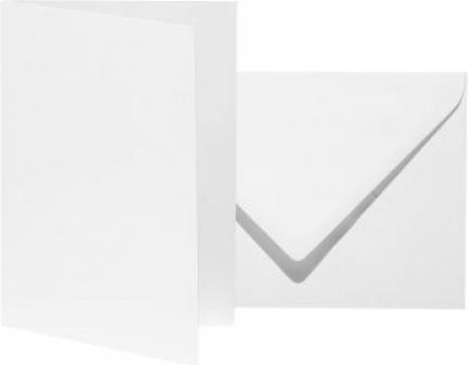 Productafbeelding Artoz 10 vouwkaarten met enveloppen Mozaïek DIN B6 wit (B6, 10 x)