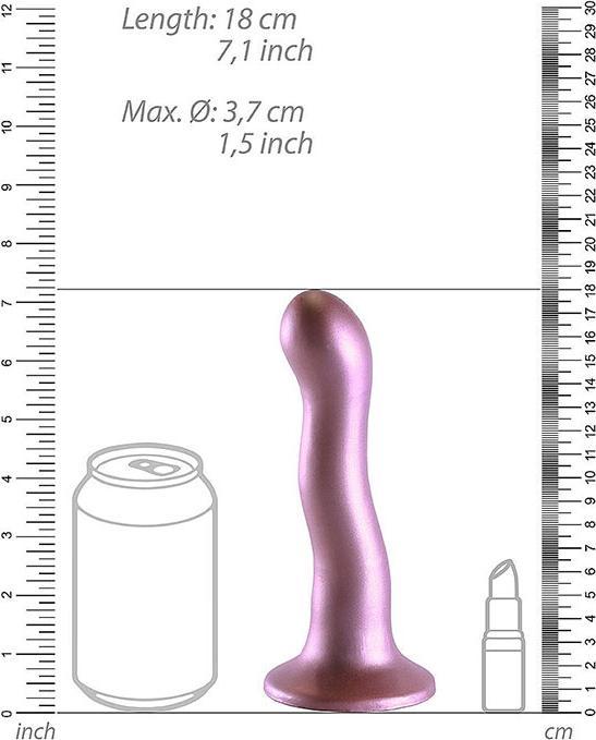 Actual product image Ouch! Ultra Soft Curvy G-Spot Dildo - 7" / 17 cm