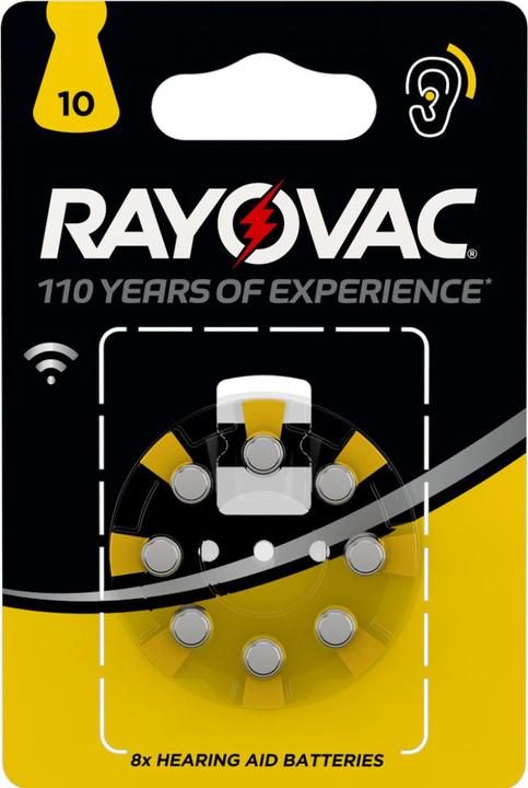 Image du produit Rayovac 10 (8 pcs, A10, 105 mAh)