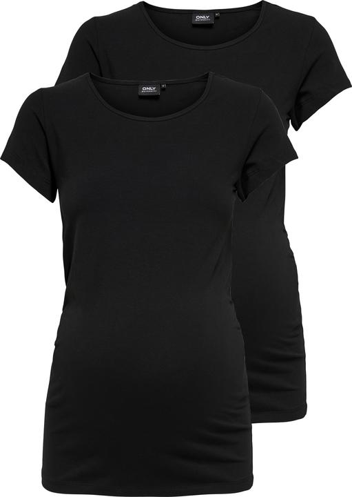 Only Maternity Mama 2er-Pack Basic T-Shirt