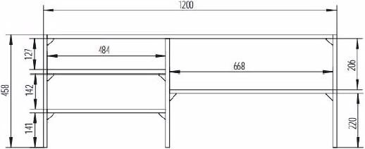 Actual product image AC Design Seaford (120 x 33 x 46 cm)