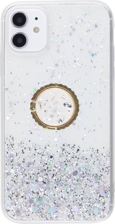 Image du produit PhoneLook Coque Gel paillettes argentées avec anneau (Apple iPhone 13 Pro)