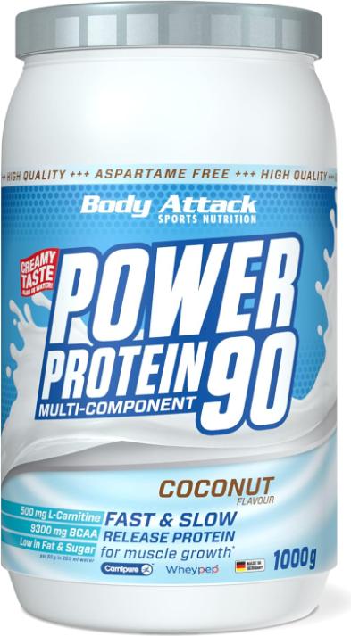 Actual product image Body Attack New Power Protein 90 (1000g can) (Coconut cream, 1 pcs., 1000 g)