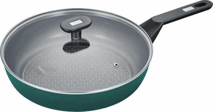Actual product image Berndes Pan Eco Recyle+ 28 cm, stew pan with high rim, induction, non-stick coating, incl. D (28 cm, Casserole + Stewpot, Aluminium)