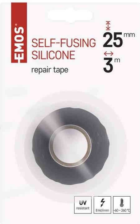 Produktbild Emos Silikonreparaturband 25mm/33m Schwarz (25 mm)