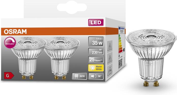 Actual product image Osram Led Superstar Par16 (GU10, 3.40 W, 230 lm, 2 x, G)